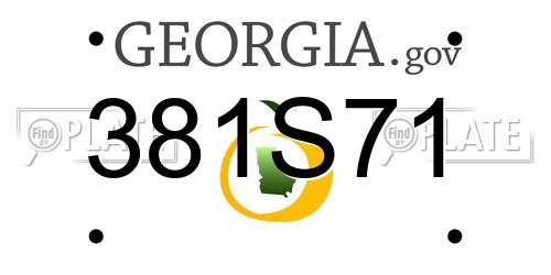 381S71 Georgia License Plate
