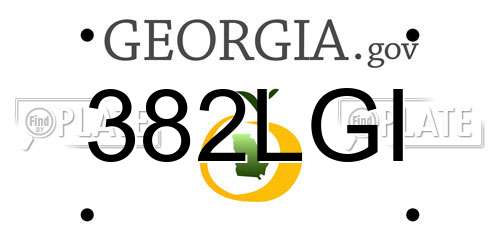 382LGI Georgia License Plate