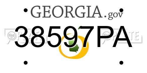 38597PA Georgia License Plate
