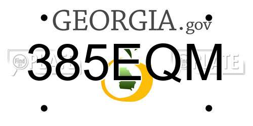385EQM Georgia License Plate