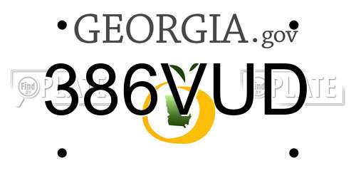 386VUD Georgia License Plate