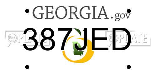 387JED Georgia License Plate
