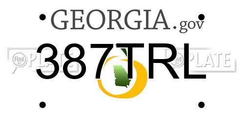 387TRL Georgia License Plate