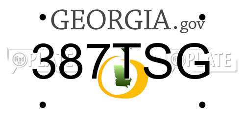 387TSG Georgia License Plate