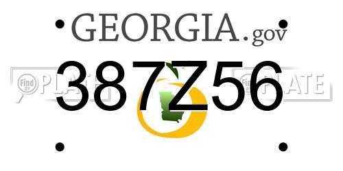 387Z56 Georgia License Plate