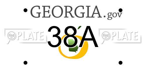 38A Georgia License Plate
