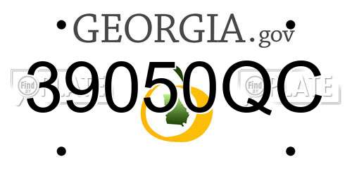39050QC Georgia License Plate