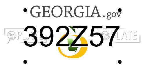392Z57 Georgia License Plate