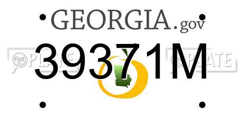 39371M Georgia License Plate