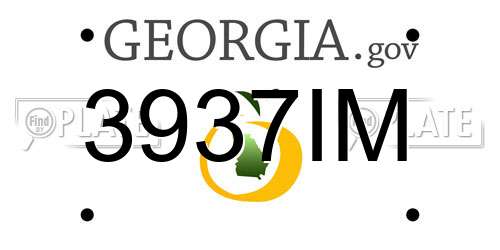 3937IM Georgia License Plate