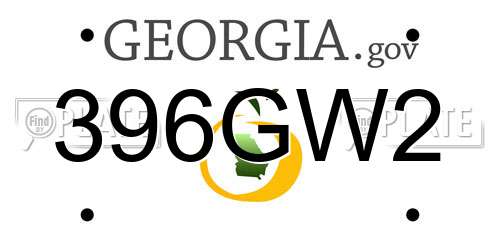 396GW2 Georgia License Plate