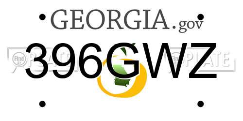 396GWZ Georgia License Plate