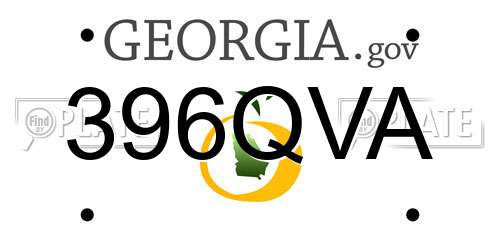 396QVA Georgia License Plate