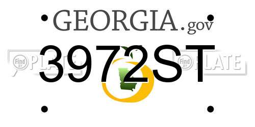 3972ST Georgia License Plate