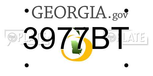 3977BT Georgia License Plate