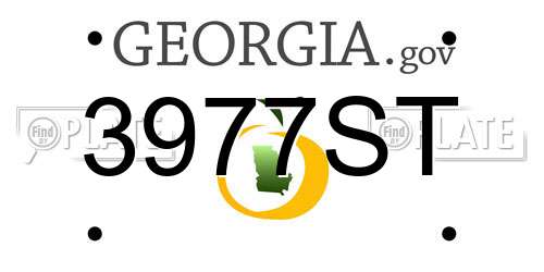 3977ST Georgia License Plate