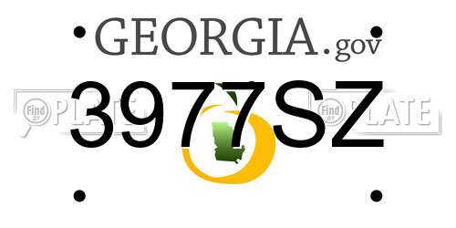 3977SZ Georgia License Plate