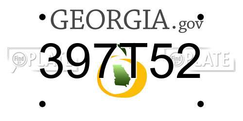 397T52 Georgia License Plate