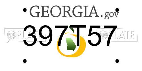 397T57 Georgia License Plate
