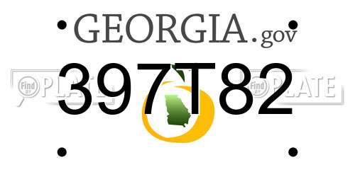 397T82 Georgia License Plate