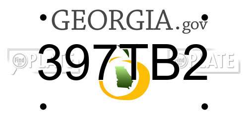 397TB2 Georgia License Plate