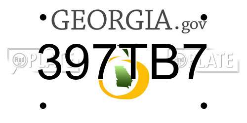 397TB7 Georgia License Plate
