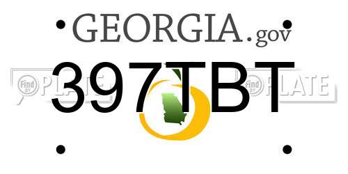 397TBT Georgia License Plate