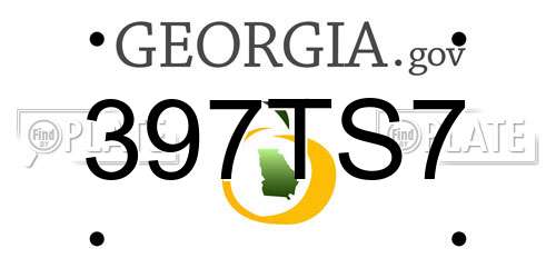 397TS7 Georgia License Plate