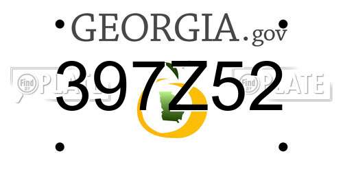 397Z52 Georgia License Plate