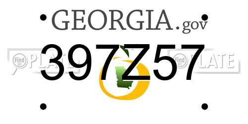 397Z57 Georgia License Plate
