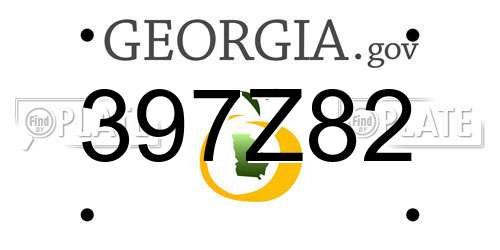397Z82 Georgia License Plate