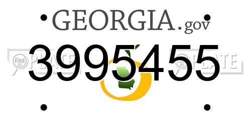3995455 Georgia License Plate