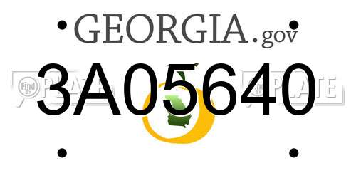 3A05640 Georgia License Plate