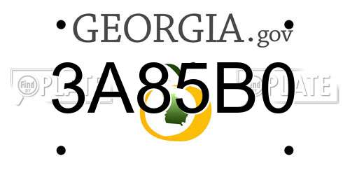 3A85B0 Georgia License Plate