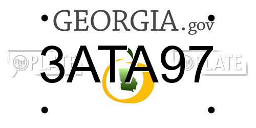 3ATA97 Georgia License Plate
