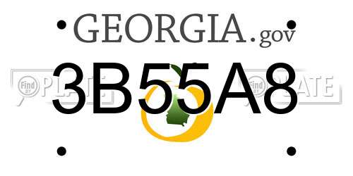 3B55A8 Georgia License Plate