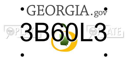 3B60L3 Georgia License Plate