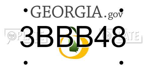 3BBB48 Georgia License Plate