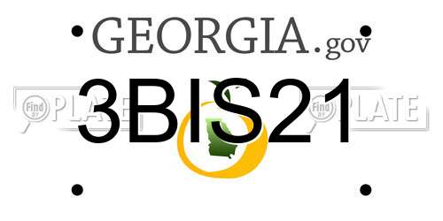 3BIS21 Georgia License Plate