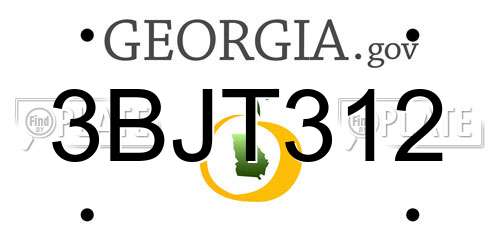 3BJT312 Georgia License Plate