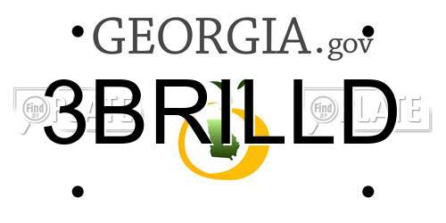 3BRILLD Georgia License Plate