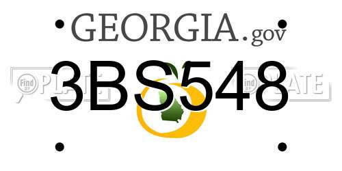 3BS548 Georgia License Plate