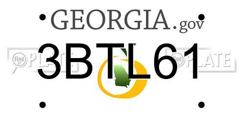 3BTL61 Georgia License Plate