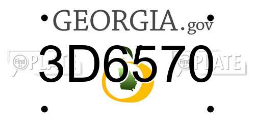 3D6570 Georgia License Plate
