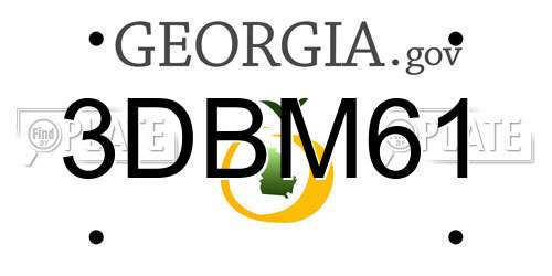 3DBM61 Georgia License Plate