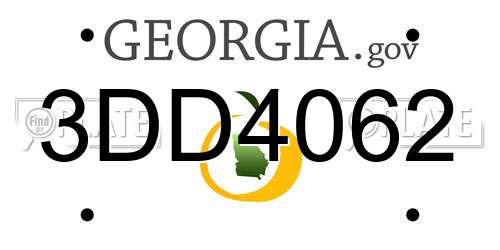 3DD4062 Georgia License Plate