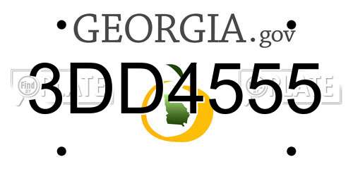 3DD4555 Georgia License Plate