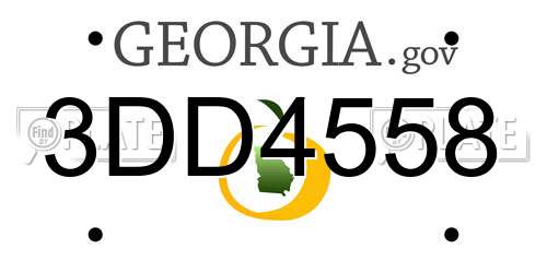 3DD4558 Georgia License Plate