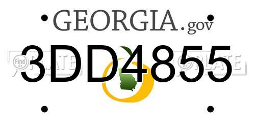 3DD4855 Georgia License Plate