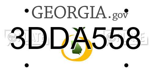 3DDA558 Georgia License Plate